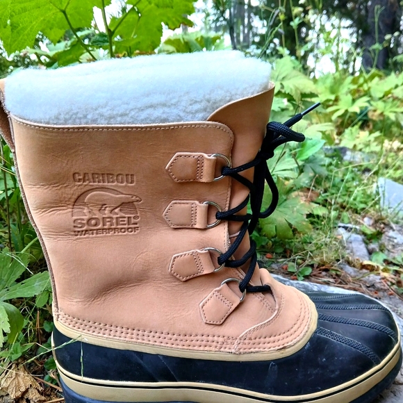 SOREL Caribou Waterproof Hand-crafted Snow Boots Suede Sherpa Men's Size 12 - Picture 8 of 16